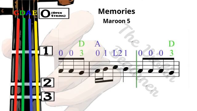 Memories | Maroon 5 | Violin Tutorial | Pop Music [Level 3]