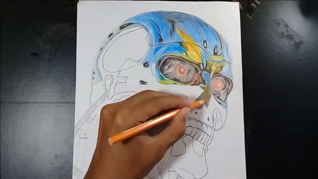 Drawing Terminator T-800 смотреть онлайн