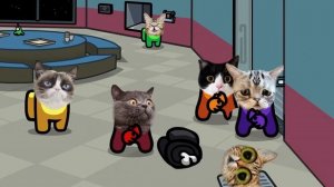 Among Us distraction dance animation Cats version #1