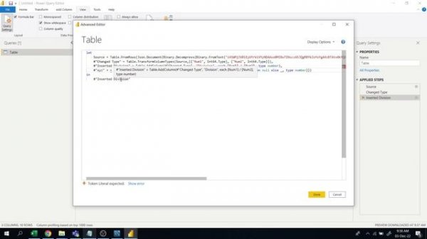 Replace NaN values with null values in Power Query Table in Power BI