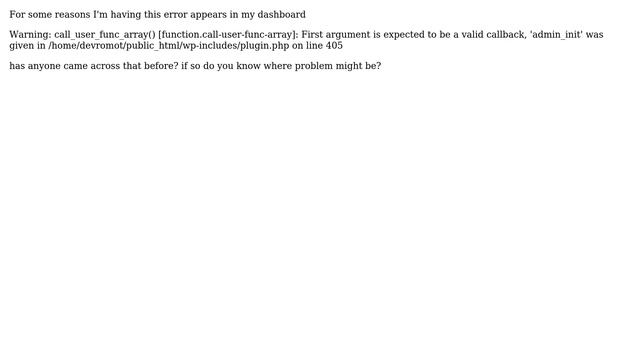 Wordpress: Warning: call_user_func_array() [function.call-user-func-array] смотреть онлайн
