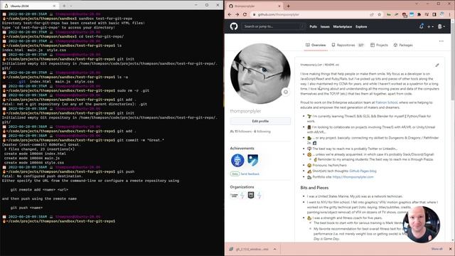 Using Github GUI and git init to make and push a local github repo смотреть онлайн