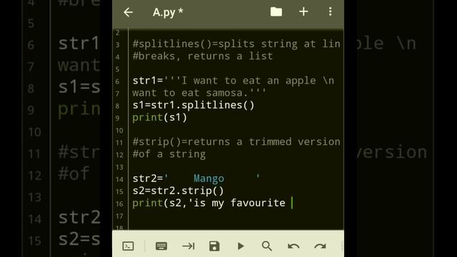 String inbuilt functions in #python #Part13 #splitlines( ) #strip( ) #rstrip( ) смотреть онлайн
