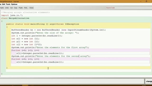 #47 Merging two arrays as alternative elements of third array in java смотреть онлайн