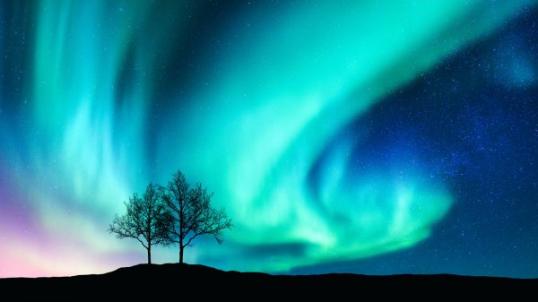 Северное сияние и успокаивающая музыка для медитации, снятия стресса и релаксации