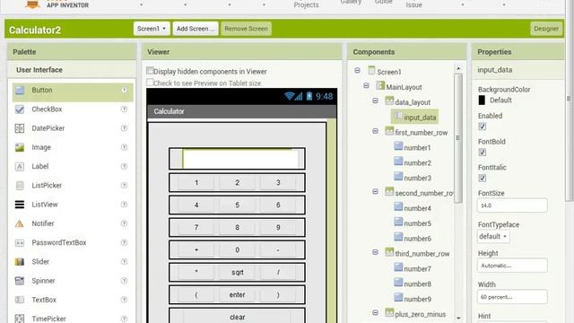 Mit App Invertor - Events, Button Clicked, Variables