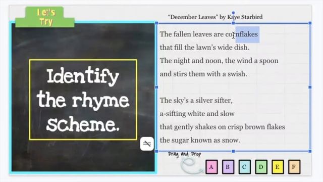 Poetry Structure Notes: Vocabulary & Examples
