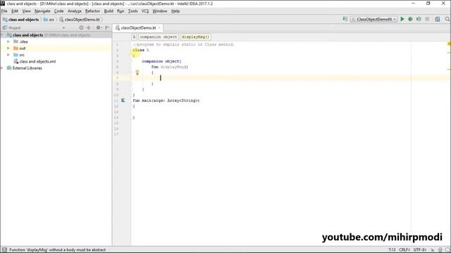 #107 Kotlin Tutorial | static method Program смотреть онлайн