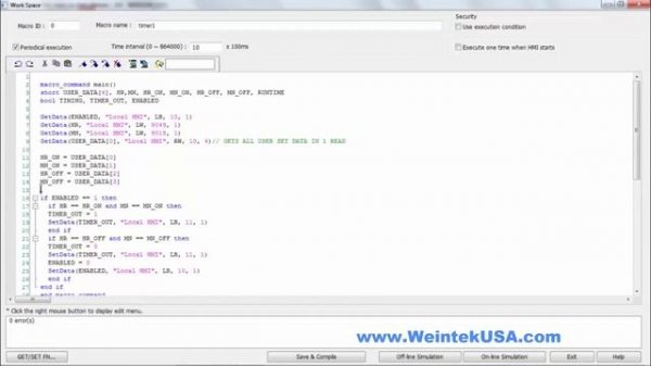 Basic HMI Timer/Macro Methods with Weintek’s EasyBuilder Pro Software