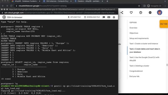 AlloyDB Database Fundamentals GSP1083 смотреть онлайн