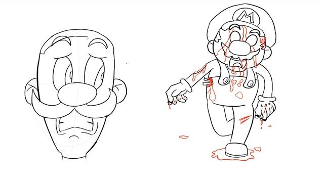 Drawing Super Mario and Pikachu as Zombies - Drawing Shenanigans! смотреть онлайн