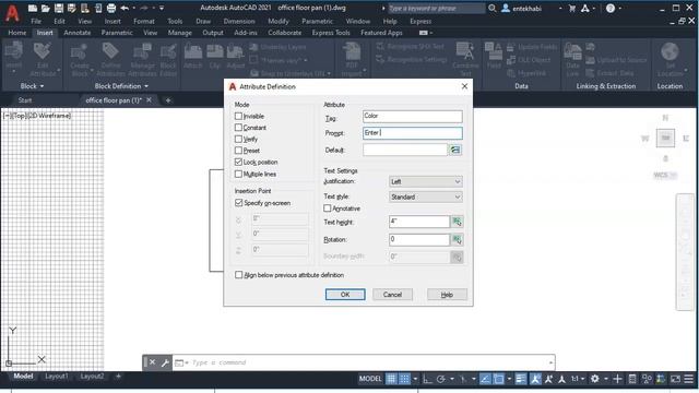 Block with Attributes in AutoCAD смотреть онлайн