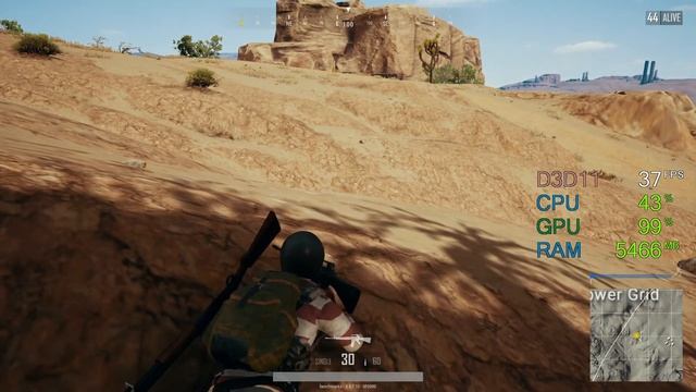 GeForce GT 1030 -- AMD Ryzen 3 1300X -- PUBG FPS Test 1080p Low смотреть онлайн