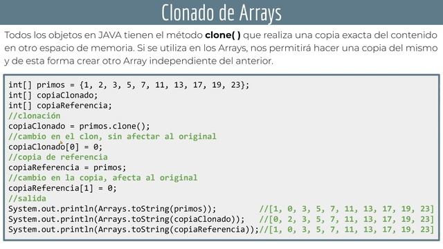 JAVA: Copiar y clonar Arrays ☕ DAM - DAW смотреть онлайн
