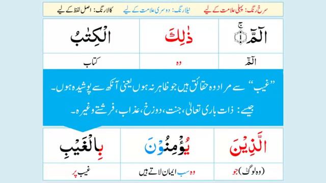 Lesson-03 Al-Baqara 1-5 | Misbah-ul-Quran مصباح القرآن | Quran Word to Word Urdu Translation смотреть онлайн