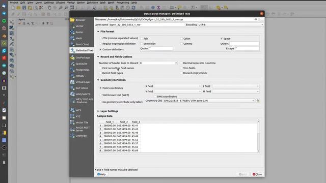 #21 QGIS - How to add delimited text files to QGis смотреть онлайн