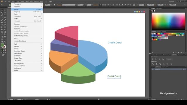 How to create 3D Pie Chart in Adobe Illustrator | DesignMentor ( Adobe Illustrator Tutorial ) смотреть онлайн