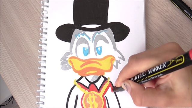 How-To Draw Scrooge McDuck | Walt Disney World смотреть онлайн