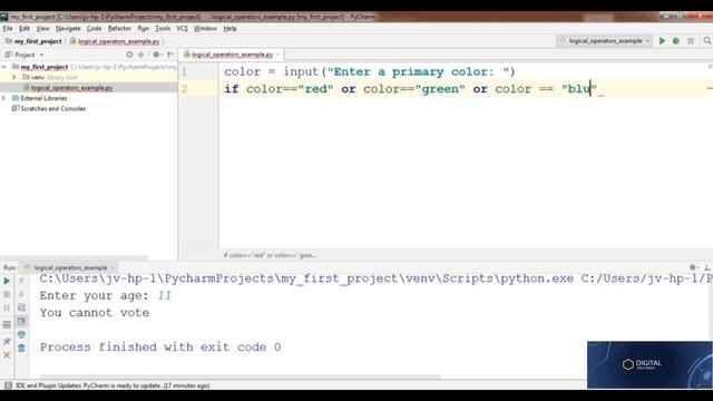 Lecture 14 ( Combining Conditions Logical Operators ) || Python Programming Step-by-Step Tutorial смотреть онлайн