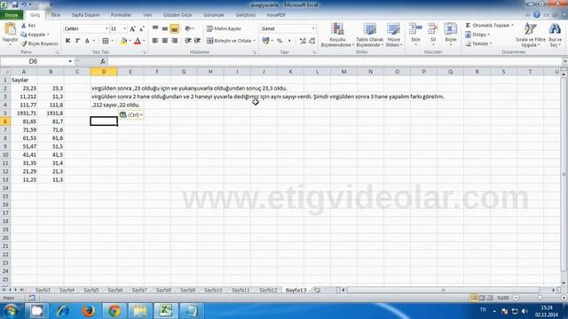 33 Excel 2010 Matematik ve Trigonometri Fonksiyonlari YUKARIYUVARLA смотреть онлайн