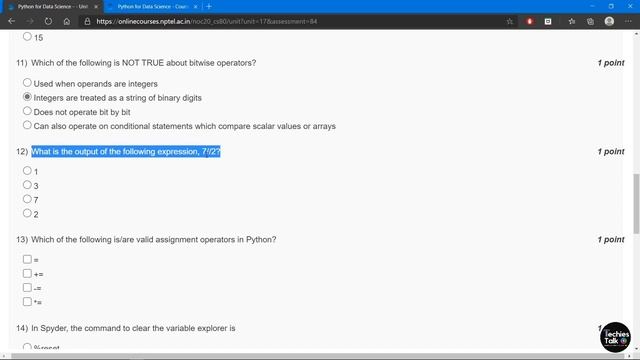 NPTEL Python for Data Science Week 1 Quiz Assignment Solutions || August 2020 || Swayam смотреть онлайн