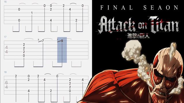 Attack on Titan - Boku no Sensou (My war) - Season 4 Op [ fingerstyle guitar tab ] смотреть онлайн