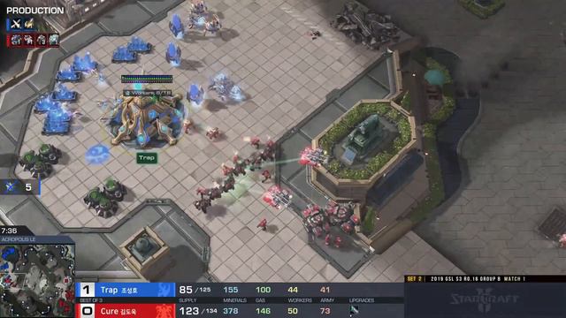 [2019 GSL Season 3] Round of 16 | Group B | Match 1: Trap (P) vs. Cure (T) смотреть онлайн