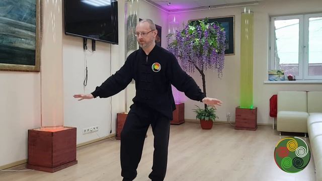 Тайцзицюань 24 формы. Шаг за шагом. 11-я, 12-я и 13-я формы (вид спереди).