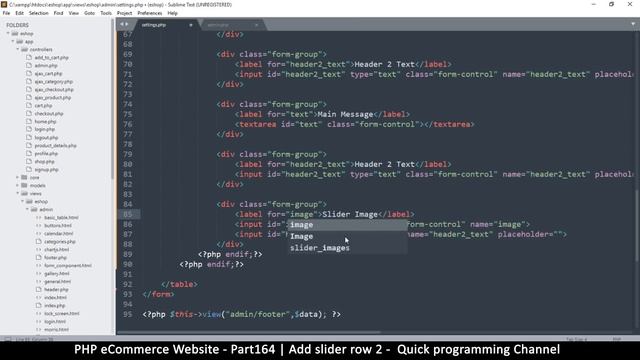 #164 PHP Ecommerce website development | Add slider row 2 | MVC OOP - Quick programming смотреть онлайн
