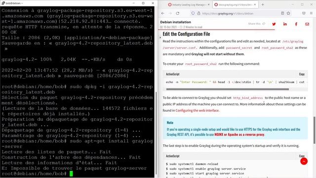 Installation rapide de l'application Graylog sur Debian смотреть онлайн
