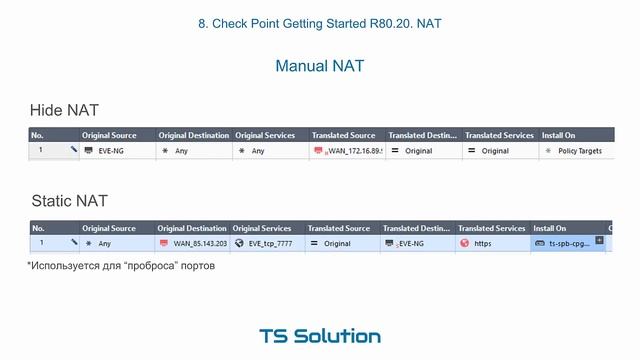 8.Check Point Getting Started R80.20. NAT смотреть онлайн