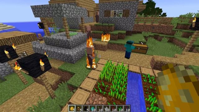 Minecraft VILLAGER WARRIORS MOD / HELP TRAIN VILLAGERS TO FIGHT A WAR!! Minecraft смотреть онлайн