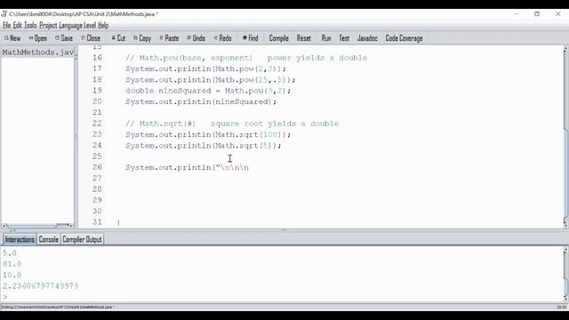 AP CSA Unit 2 Math Methods смотреть онлайн