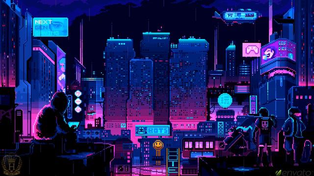 Envato Elements Music | Abstract Technology Sound | Cyberpunk City Pixels