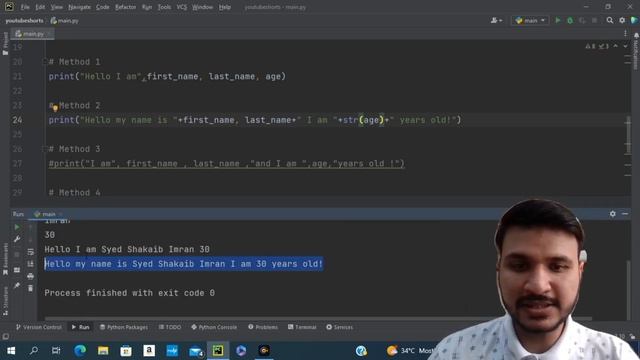 Python Tutorial For Beginners | How to Pass Variable in python print statement @codewithshakaib смотреть онлайн