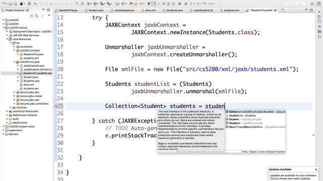 00725 Reading XML to Java Object List with JAXB смотреть онлайн