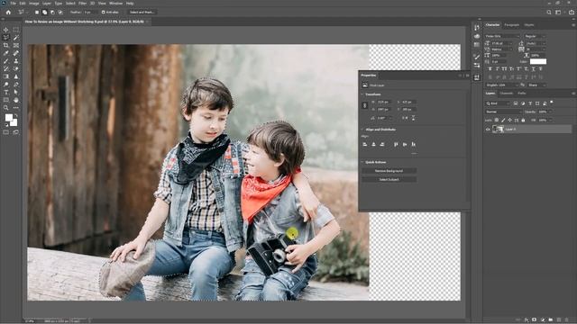 How to Resize an Image Without Stretching It | Content-Aware Scale | Photoshop 2020... смотреть онлайн