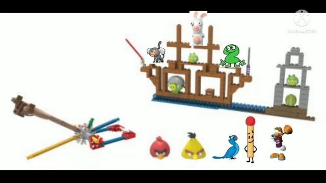 k'nex battle for bfb angry birds Rio Rayman rabbids all hams on deck building set смотреть онлайн