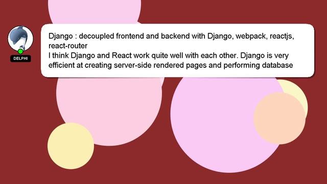 Django : decoupled frontend and backend with Django, webpack, reactjs, react-router смотреть онлайн