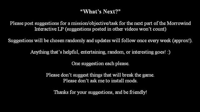 Let's Interactively Play Morrowind Part 369: What's Next? смотреть онлайн