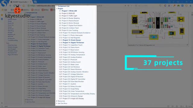 KS0487 Keyestudio 37 in 1 Sensor Kit upgraded v3 0 смотреть онлайн