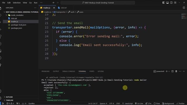 ? Node.js Email Sending Tutorial: Attachments, Text, and HTML Content смотреть онлайн