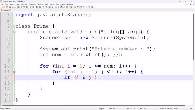 Prime Number in java | Tamil | CWV | CODE WITH - VITHU смотреть онлайн