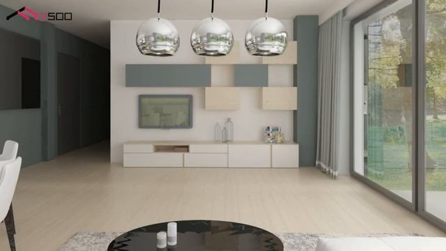 Z390 Проект одноэтажного дома Z390 с гаражом на 1 машину и красивым белым фасадом.mp4