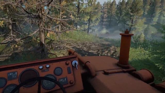 SnowRunner - Classic Terex Truck 4x4 Driving Offroad Carrying Logging + Log Trailer смотреть онлайн