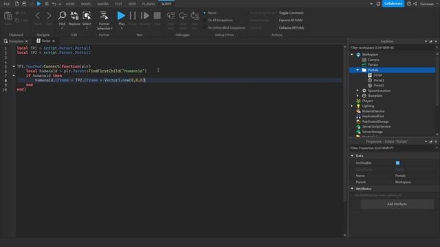 How to create a Teleport Script in ROBLOX STUDIO (Scripting tutorial) смотреть онлайн