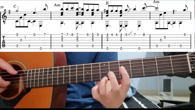 Don't Stop Me Now (Queen) - Easy Fingerstyle Guitar Playthrough Tutorial Lesson With Tab смотреть онлайн