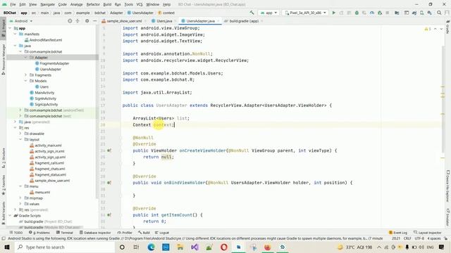 9. WhatsApp Clone - Fetch Users from Firebase and Show in Recycler View | Android Project смотреть онлайн