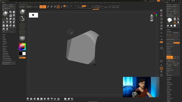 Стилизованные камни в ZBrush | Установка кистей | Clip Curve Brush | CG скульптинг уроки на русском смотреть онлайн