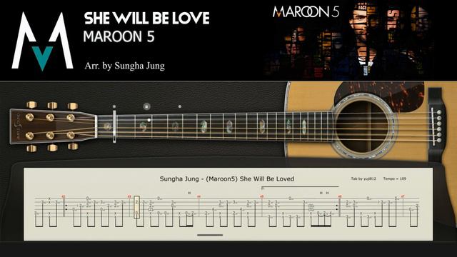 She Will Be Love (Maroon 5) - Fingerstyle Cover with Guitar Tab Arr. by Sungha Jung смотреть онлайн